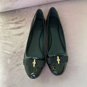 Tory Burch Black Patent Leather Flats